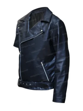 Mad Max Tom Hary Black Leather Jacket Side