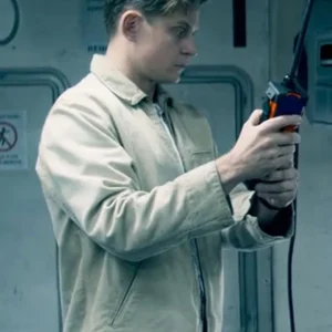 Magnus Lift Beige Cotton Jacket For Sale