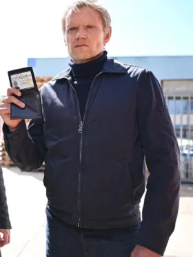 Marc Warren Van der Valk S03 Black Cotton Jacket For Sale