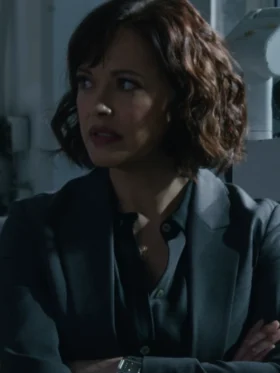 Maria Baez Blue Bloods S14 Grey Blazer
