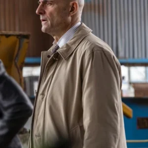 Mark Strong The Silent Hour Brown Coat For Sale