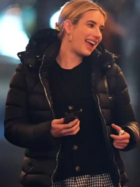 Mary Parker Madame Web Black Puffer Hooded Jacket