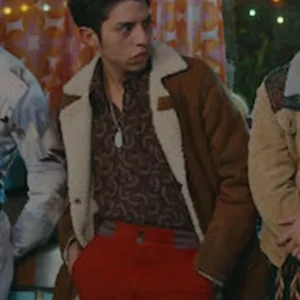 Matias Eva Lasting Brown Shearling Leather Coat