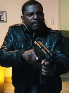 Max Bomer Lights Out Black Leather Jacket