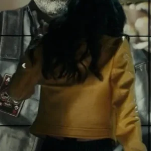 Melody ‘Mel’ Bayani The Equalizer Yellow Leather Jacket back