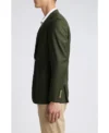 Mens 2 Piece Classic Green And Beige Suit Side