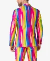Mens 2 Piece Rainbow Glaze Trendy Suit Back