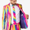 Mens 2 Piece Rainbow Glaze Trendy Suit Clouser