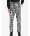 Mens 2 Piece Stylish Silver Snake Suit Trouser