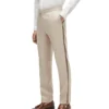 Mens 2 piece Beige Wedding Tuxedo Trouser