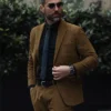 Mens 2024 Brown Corduroy Suit