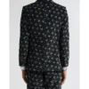 Mens 2024 Floral Cotton Corduroy Suit Jacket Back