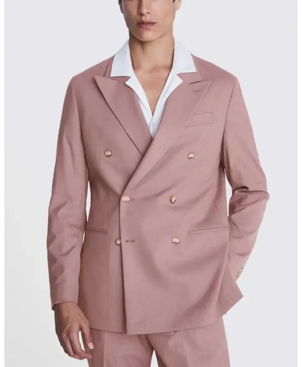 Mens 2024 Relaxed Fit Dusty Pink Suit