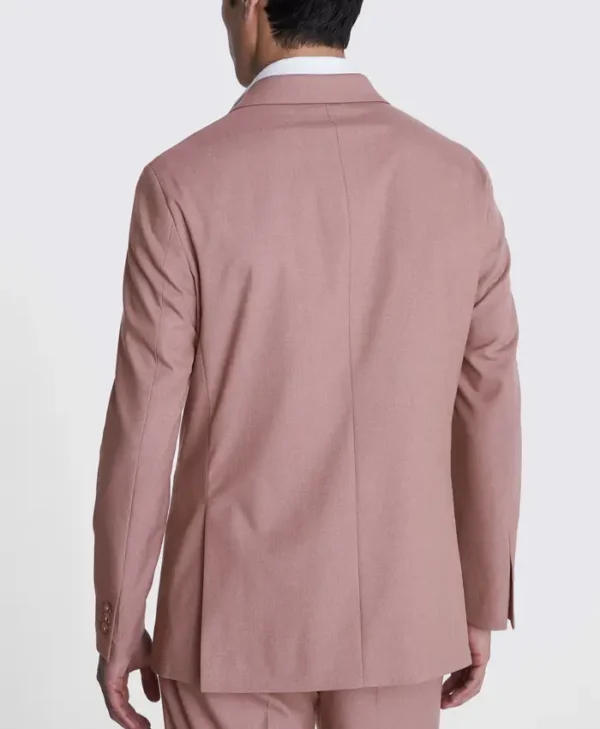 Mens 2024 Relaxed Fit Dusty Pink Suit Back