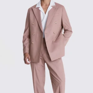 Mens 2024 Relaxed Fit Dusty Pink Suit sTYLE