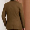 Mens 2024 Slim Fit Caramel Solid Suit Back