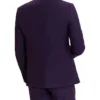 Mens 3 Piece Purple Casual Slim Fit Suit Back