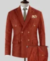 Mens Best Burnt Sienna Corduroy Suit Blazer