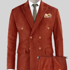 Mens Best Burnt Sienna Corduroy Suit Blazer