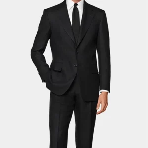 Mens Black 2 Piece Slim Fit Formal Suit