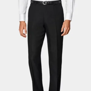 Mens Black 2 Piece Slim Fit Formal Suit Trouser