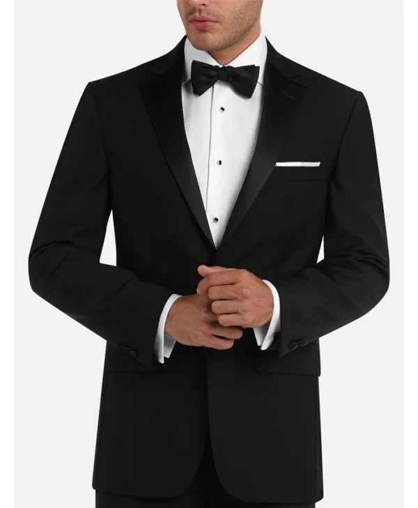 Mens Black Modern Slim Fit Tuxedo Suit