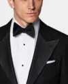 Mens Black Notch Lapel Slim Fit Tuxedo Collar