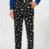 Mens Black Starstruck Printed 2024 Suit Trouser