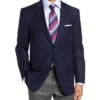 Mens Blue And Grey Classic Fit Wool Blazer