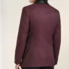 Mens Burgundy Slim Fit Tuxedo For Wedding Back