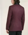 Mens Burgundy Slim Fit Tuxedo For Wedding Back