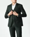 Mens Classic 3 Piece Royal Green Wedding Suit