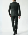 Mens Classic 3 Piece Royal Green Wedding Suit Back