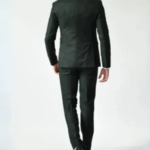 Mens Classic 3 Piece Royal Green Wedding Suit Back