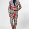 Mens Colorful Zombiac 2 Piece Stylish Suit Walking