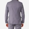 Mens Daily Dark Grey 2 Piece Stylish Suit Back