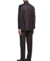 Mens Dark Brown Regular Fit Suit Back