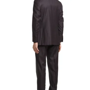 Mens Dark Brown Regular Fit Suit Back