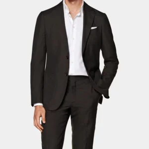 Mens Deep Dark Brown 2 Piece Formal Suit 