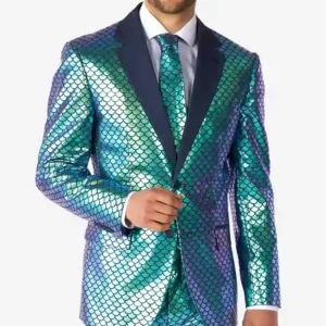 Mens Fancy Fish Two Piece Stylish Suit
