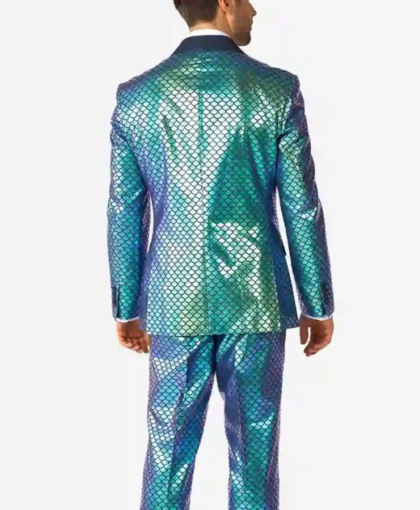 Mens Fancy Fish Two Piece Stylish Suit Back