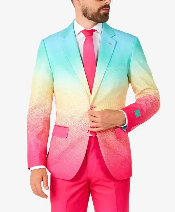 Mens Funky Fade Stylish 2 Piece Party Suit