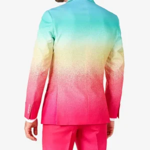 Mens Funky Fade Stylish 2 Piece Party Suit Back