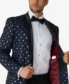 Mens Goldy Dots Blue Stylish Tuxedo Closure