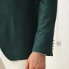 Mens Green Tailored Slim Fit 2 Piece Suit Sleeves