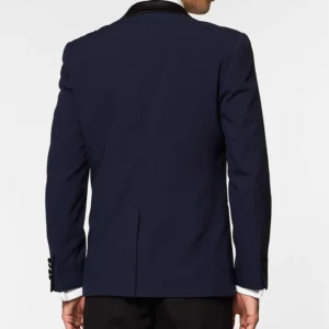 Mens Midnight Blue 2 Piece Stylish Suit Back