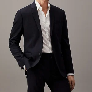 Mens Midnight Navy Blue 2 Piece Suit For Wedding