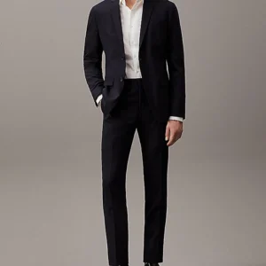 Mens Midnight Navy Blue 2 Piece Suit For Wedding Stand Up