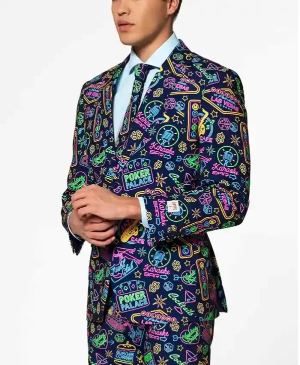 Mens Mr. Vegas 2 Piece Stylish Part Suit