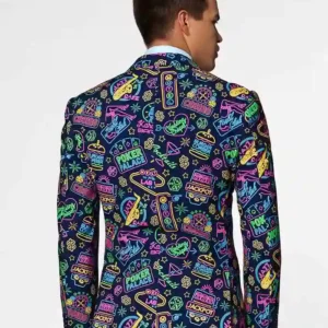 Mens Mr. Vegas 2 Piece Stylish Part Suit Back